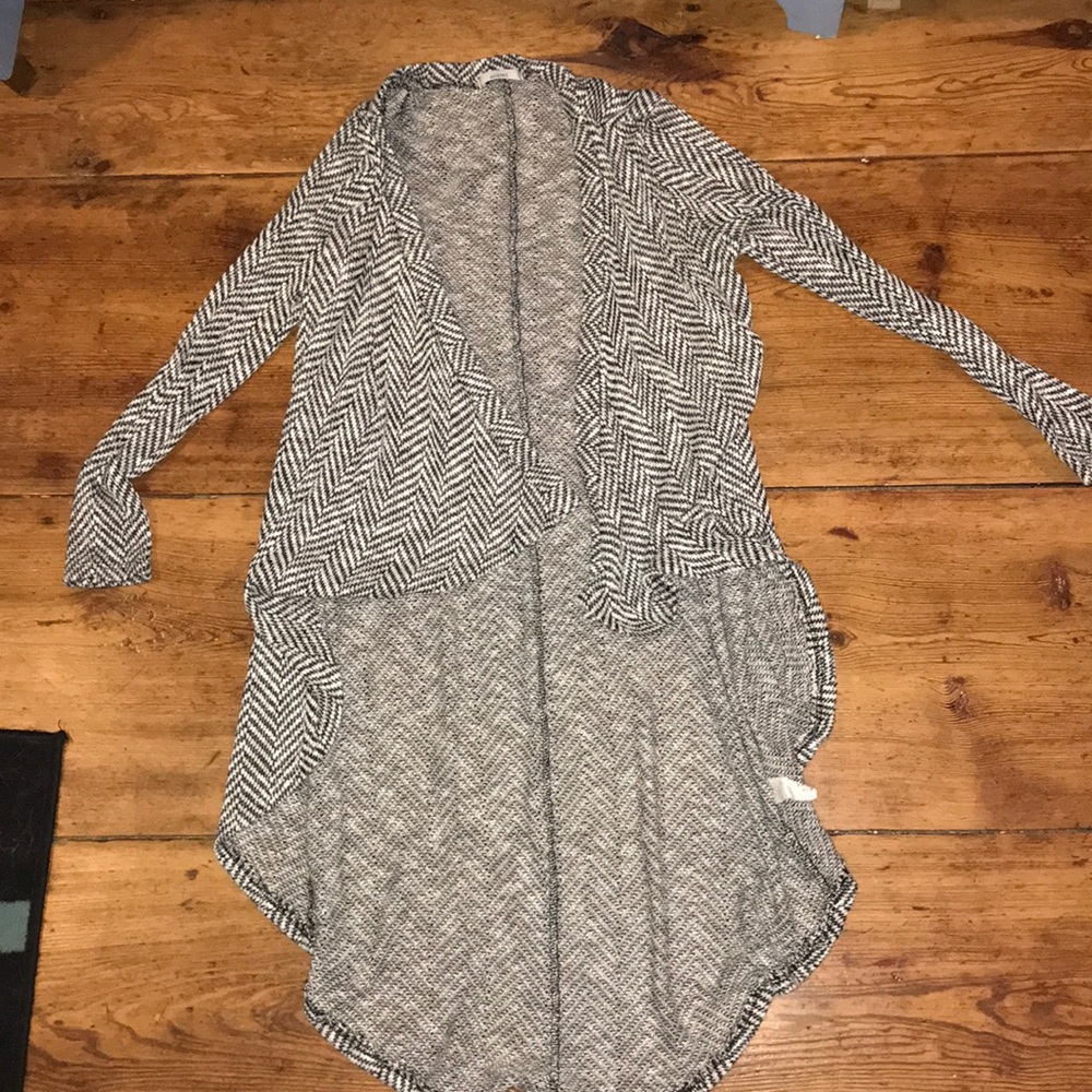 Black and White Long Cardigan